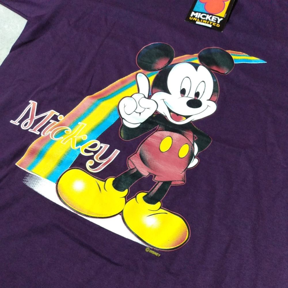 Disney Mickey Unlimited T Shirt velva sheen New with tags...vintage USA Lg
